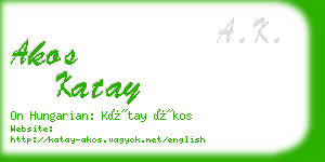 akos katay business card